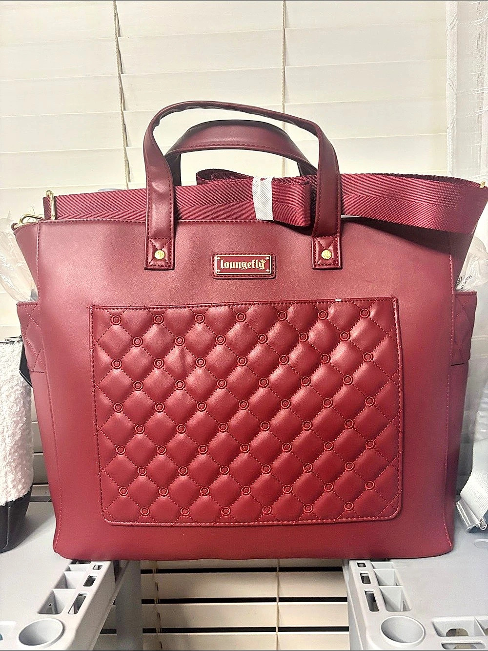 Longchamp Burgundy Convertible Backpack Tote